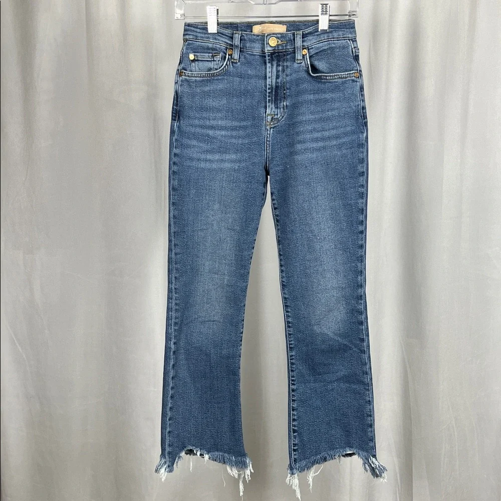 7 For‎ All Mankind High-Waist Slim Kick in Deep Soul.